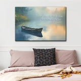 Inspirational Christian decor with 1 Peter 5:7 KJV Bible verse, perfect for gifts and religious home decoration.