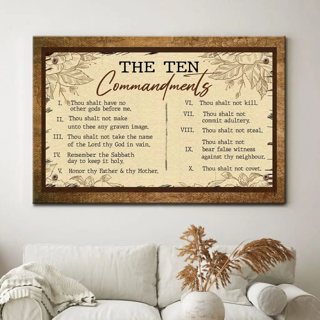 Ten commandments wall art