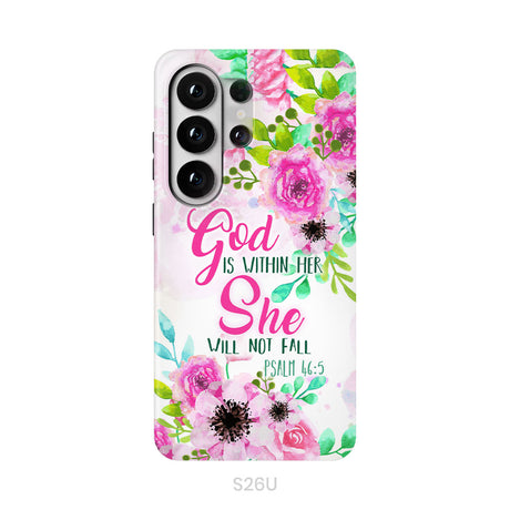 Psalm 46:5 God is within her She will not fall phone case, Christian phone cases