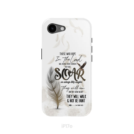 Soar on Wings Like Eagles Isaiah 40:31 Christian Phone Case