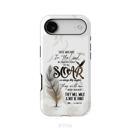 Soar on Wings Like Eagles Isaiah 40:31 Christian Phone Case
