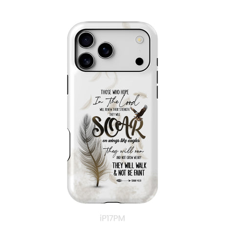 Soar on Wings Like Eagles Isaiah 40:31 Christian Phone Case