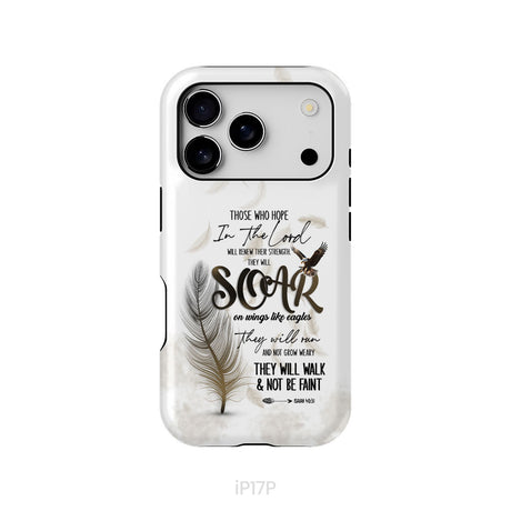 Soar on Wings Like Eagles Isaiah 40:31 Christian Phone Case