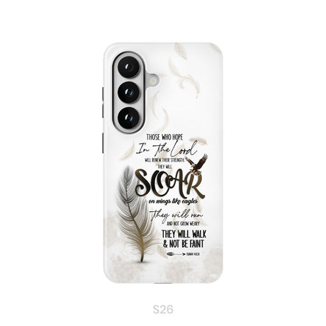 Soar on Wings Like Eagles Isaiah 40:31 Christian Phone Case
