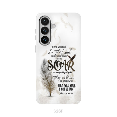 Soar on Wings Like Eagles Isaiah 40:31 Christian Phone Case