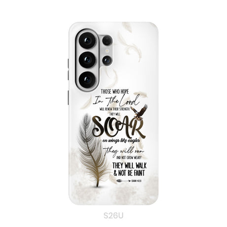 Soar on Wings Like Eagles Isaiah 40:31 Christian Phone Case