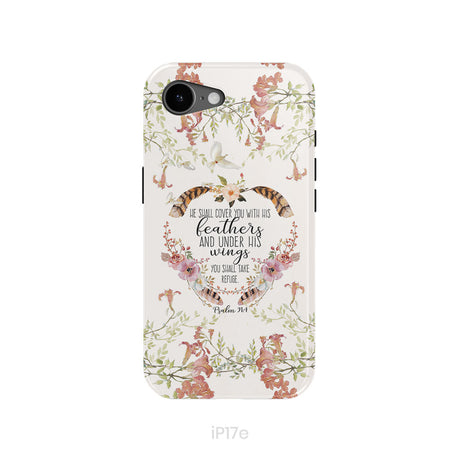 He shall cover you with his feathers Psalm 91:4 phone case
