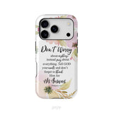 Philippians 4:6 Don’t Worry About Anything Bible Verse Phone Case