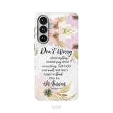 Philippians 4:6 Don’t Worry About Anything Bible Verse Phone Case