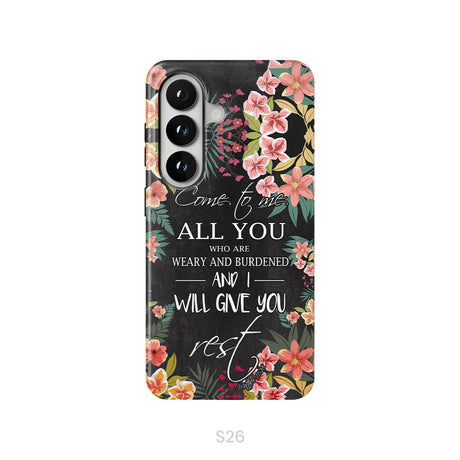 Come To Me All Who Are Weary Matthew 11:28 Christian Phone Case