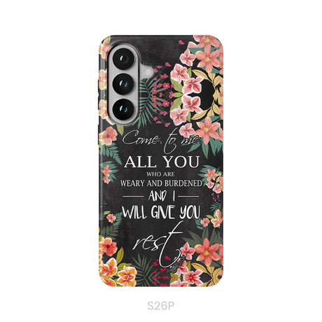 Come To Me All Who Are Weary Matthew 11:28 Christian Phone Case