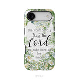 She Confidently Trusts The Lord To Take Care Of Her Psalm 112:7 Phone Case