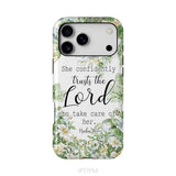 She Confidently Trusts The Lord To Take Care Of Her Psalm 112:7 Phone Case