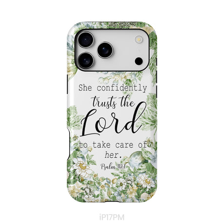 She Confidently Trusts The Lord To Take Care Of Her Psalm 112:7 Phone Case
