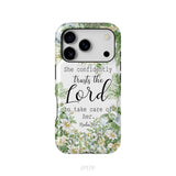 She Confidently Trusts The Lord To Take Care Of Her Psalm 112:7 Phone Case