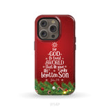 John 3:16 For God So Loved The World – Christmas Tree Christian Phone Case