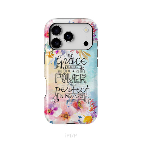Bible verse phone cases: 2 Corinthians 12:9 My grace is sufficient for you phone case