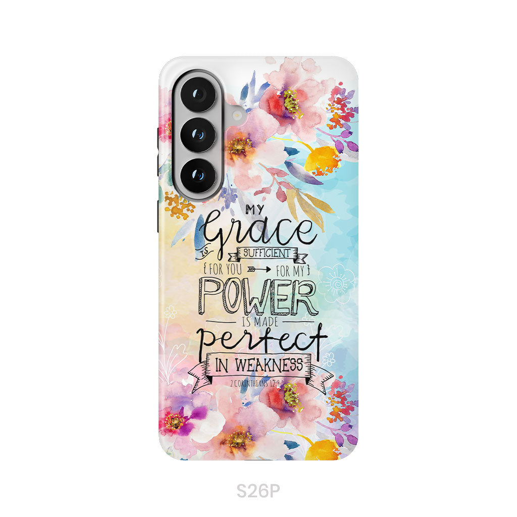 Bible verse phone cases: 2 Corinthians 12:9 My grace is sufficient for you phone case