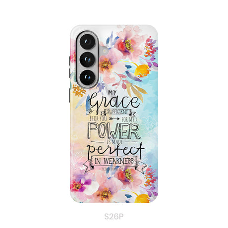 Bible verse phone cases: 2 Corinthians 12:9 My grace is sufficient for you phone case