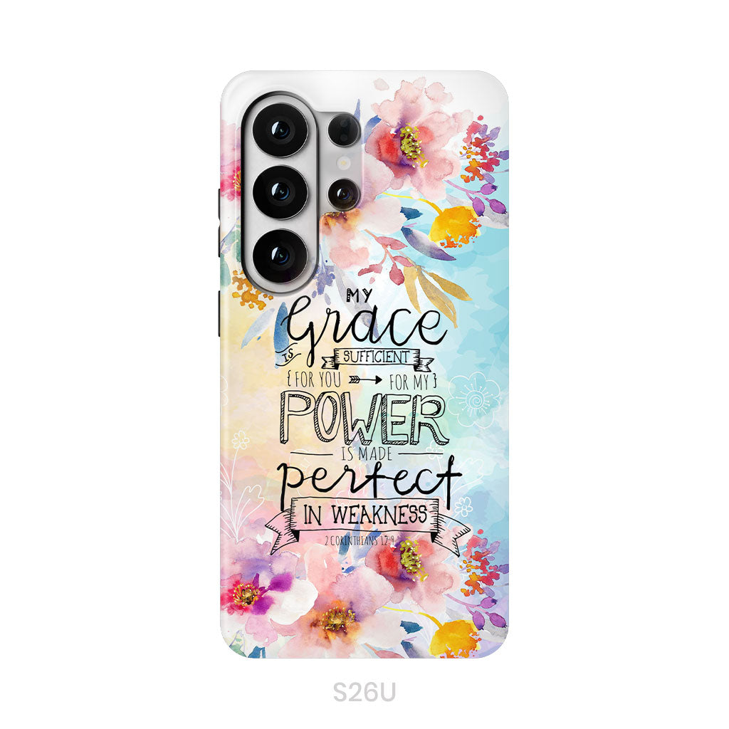 Bible verse phone cases: 2 Corinthians 12:9 My grace is sufficient for you phone case