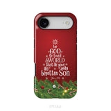 John 3:16 For God So Loved The World – Christmas Tree Christian Phone Case