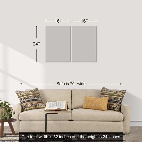 2 Panel (16" x 24" each) size image