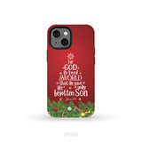 John 3:16 For God So Loved The World – Christmas Tree Christian Phone Case