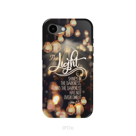 The Light Shines In The Darkness John 1:5 Bible Verse Phone Case, Christian Gifts
