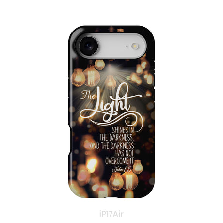 The Light Shines In The Darkness John 1:5 Bible Verse Phone Case, Christian Gifts