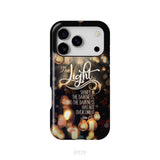 The Light Shines In The Darkness John 1:5 Bible Verse Phone Case, Christian Gifts