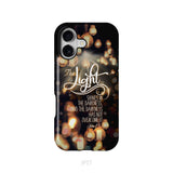 The Light Shines In The Darkness John 1:5 Bible Verse Phone Case, Christian Gifts