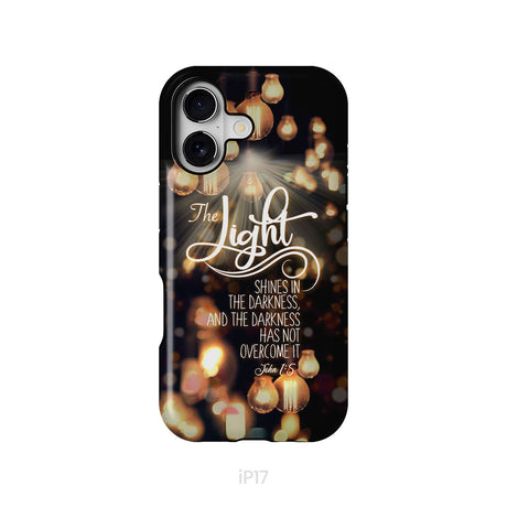 The Light Shines In The Darkness John 1:5 Bible Verse Phone Case, Christian Gifts