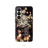 The Light Shines In The Darkness John 1:5 Bible Verse Phone Case, Christian Gifts
