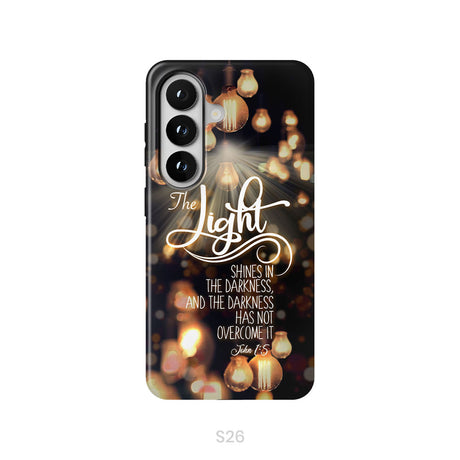 The Light Shines In The Darkness John 1:5 Bible Verse Phone Case, Christian Gifts