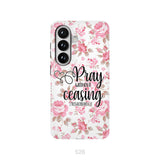 1 Thessalonians 5:17 Pray without ceasing phone case, Bible verse phone cases