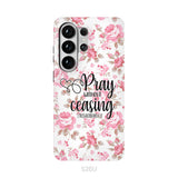 1 Thessalonians 5:17 Pray without ceasing phone case, Bible verse phone cases