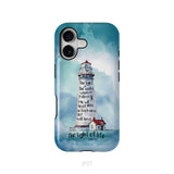 Lighthouse, I Am the Light of the World John 8:12 Bible Verse Phone Case