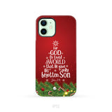 John 3:16 For God So Loved The World – Christmas Tree Christian Phone Case