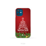 John 3:16 For God So Loved The World – Christmas Tree Christian Phone Case