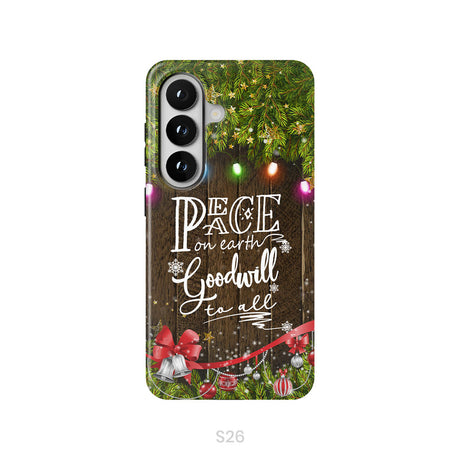 Peace on earth goodwill to all Christmas phone case