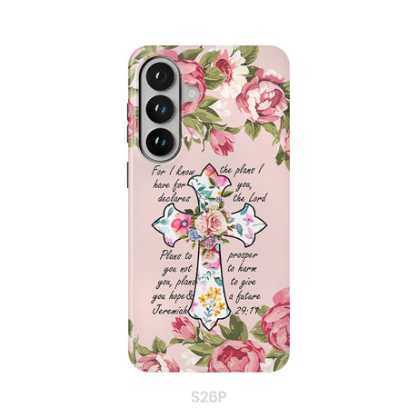 For I know I have plans I have for you Jeremiah 29:11 Christian phone case