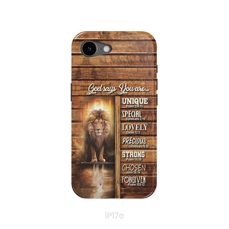 God says you are, Lion and Lamb phone case - Christian phone cases