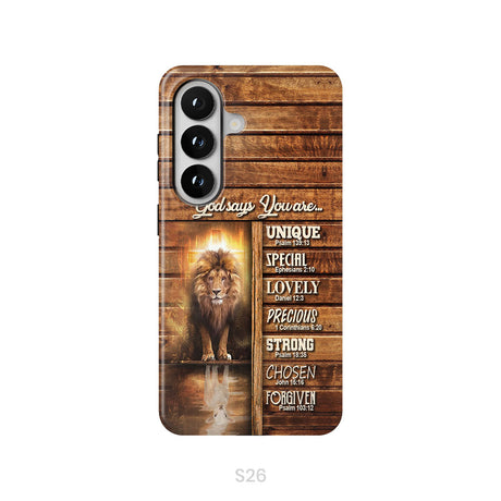 God says you are, Lion and Lamb phone case - Christian phone cases