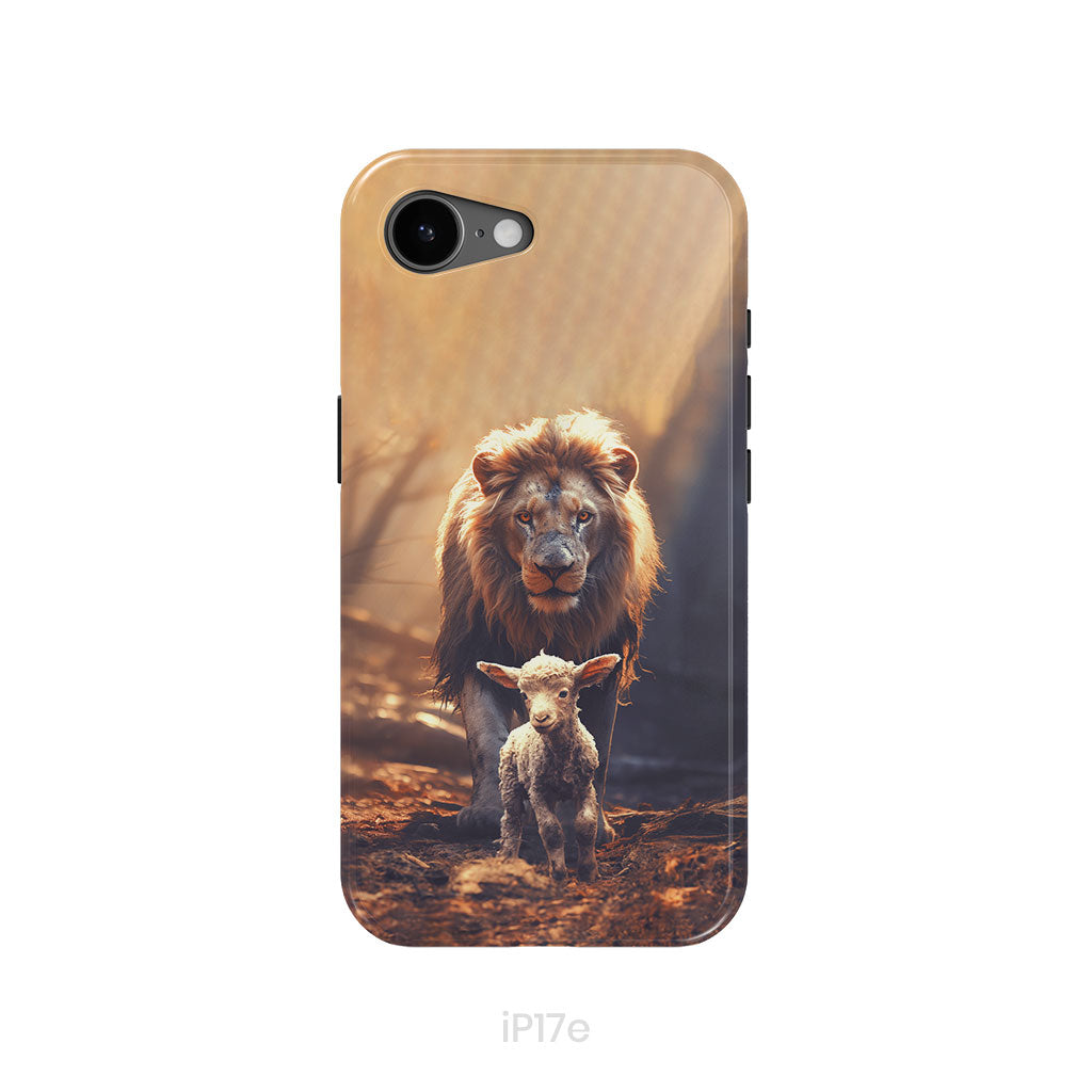 Lion And Lamb In The Forest Phone Case
