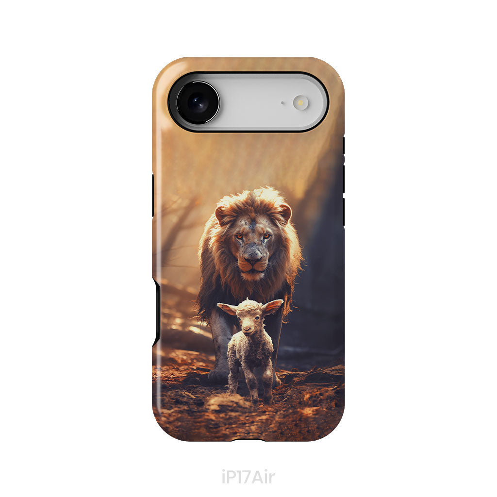 Lion And Lamb In The Forest Phone Case