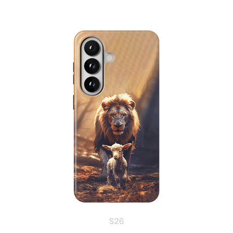 Lion And Lamb In The Forest Phone Case