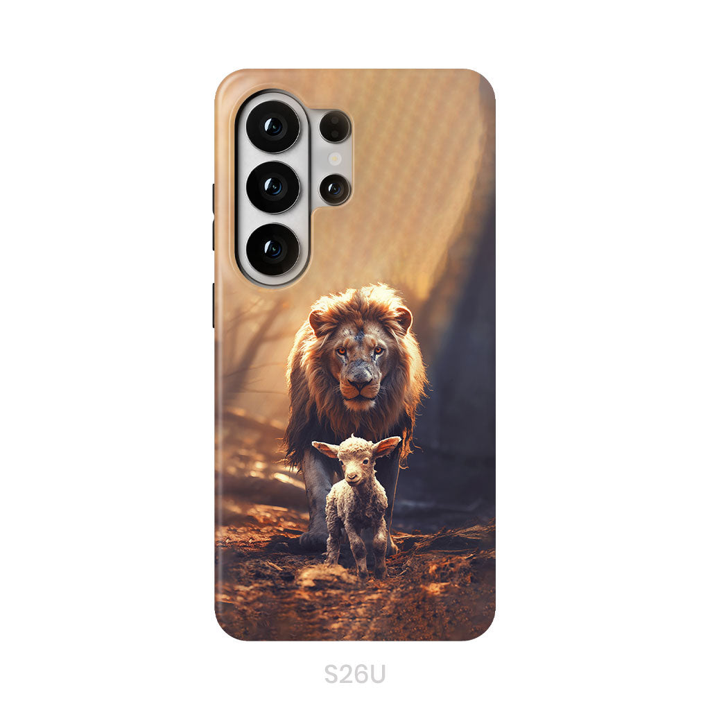Lion And Lamb In The Forest Phone Case