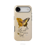 Be Still and Know Psalm 46:10, Faith Cross, Butterfly, Phone Case