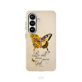 Be Still and Know Psalm 46:10, Faith Cross, Butterfly, Phone Case