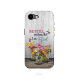 Psalm 46:10 Be Still and Know, Hummingbirds, Vase of Flowers, Phone Case